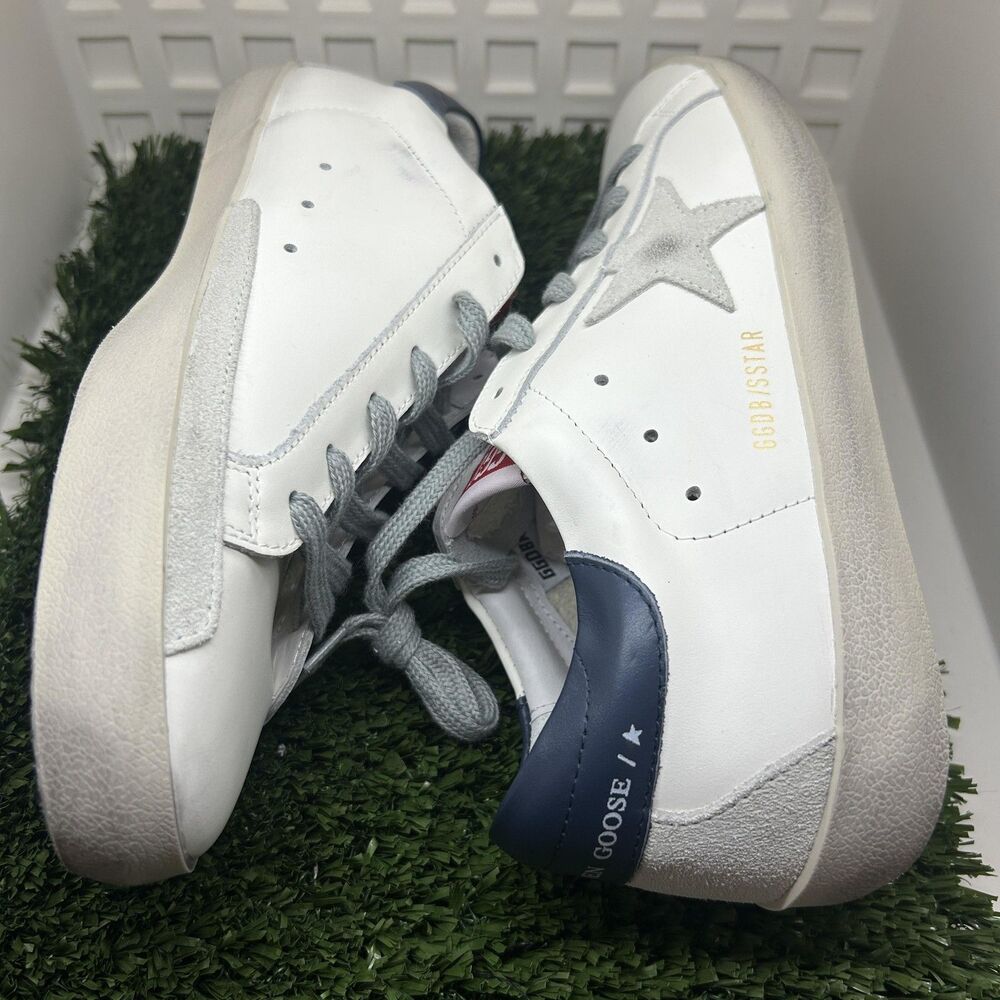 Golden Goose Superstar Shoes Mens Size 10 EU 43 White Gray Leather Made Italy - Picture 11 of 15
